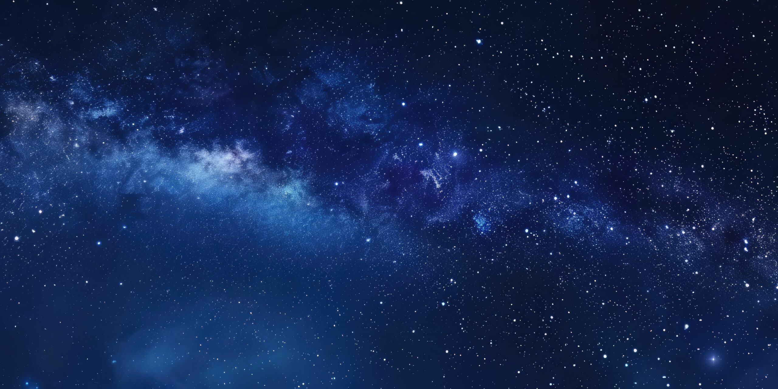 Ein bläulicher Sternenhimmel - sichtbar in einer klaren nacht.